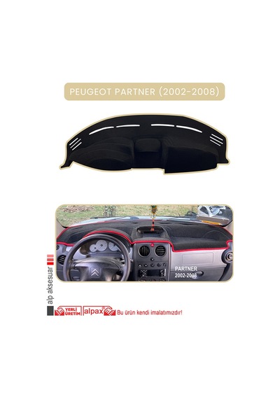 Peugeot Partner 2002-2008 Torpido Koruma Halısı Bej Kenar