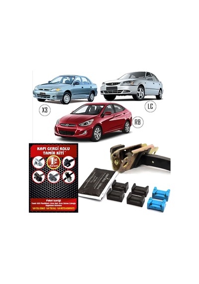 Barrer Hyundai ACCENT Kapı Gergi (Limitör) Tamir Kiti 1995-2017