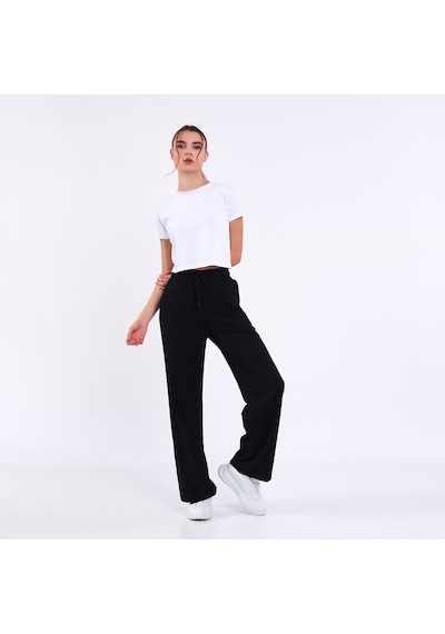 Mmetalic Kadın Antrasit Normal Kalıp Basic Beli Lastikli Kapüşonlu Oversize Mevsimlik Alt Üst Eşofman Takımı