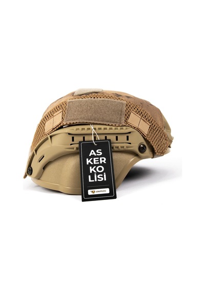 Jandarma Çöl Kamuflaj Kısa Airsoft Askeri Kask Kılıfı Camel