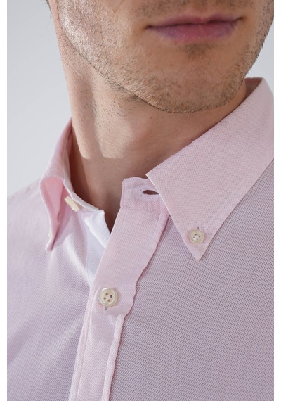 Bisse Erkek Regular Fit Uzun Kol Pembe Gömlek Gmktn250016 D29 Pembe