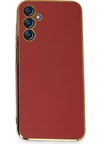 Uray Store Samsung Galaxy Uyumlu  M14 5g Kılıf Volet Silikon - Kırmızı