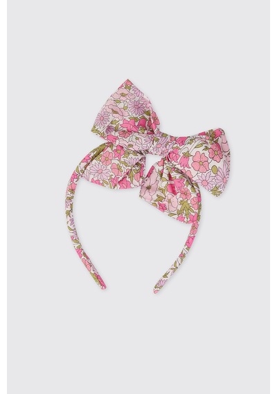 Panço Liberty Kumaş Kız Bebek Pembe Taç Seti