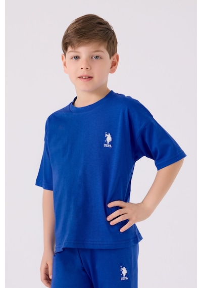 U.S. Polo Assn. Erkek Çocuk Gece Mavisi Bermuda Takımı 5274-43676 Mavi
