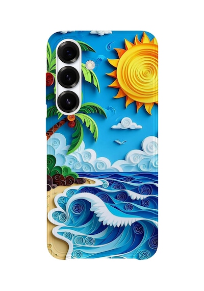 Samsung Galaxy S26 Uyumlu Baskılı Şeffaf Telefon Kılıfı Koleksiyon: Summer Beach Tropical 8