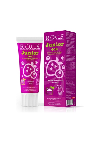 Rocs Junior Florürsüz Orman Meyve Diş Macunu 60 Ml /74 G - 7 Adet Tarı
