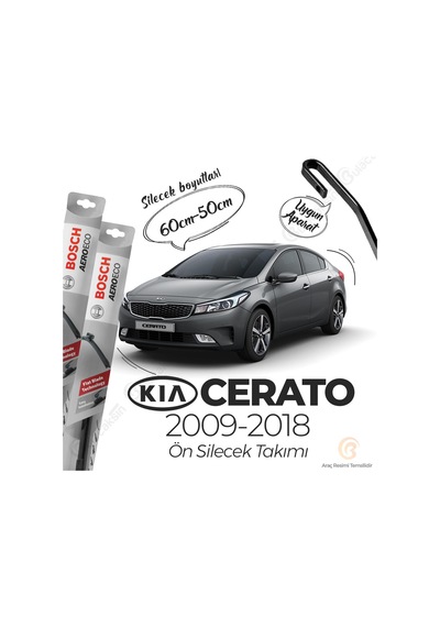 Kia Cerato Muz Silecek Takımı 2009-2018 Bosch Aeroeco