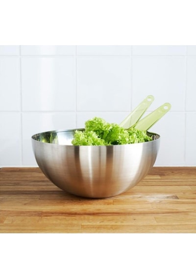 Salata Kasesi "paslanmaz Çelik Kase Blanda Blank" Servis Kasesi 20 Cm Çapında, Yakl. 20,32 Cm Çok renkli