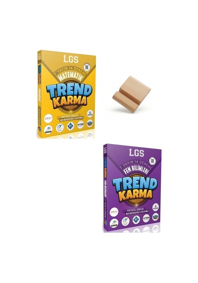 Trend Karma Lgs 8. Sınıf Matematik Ve Fen 7 Yayın 14 Deneme + Telefon Standı