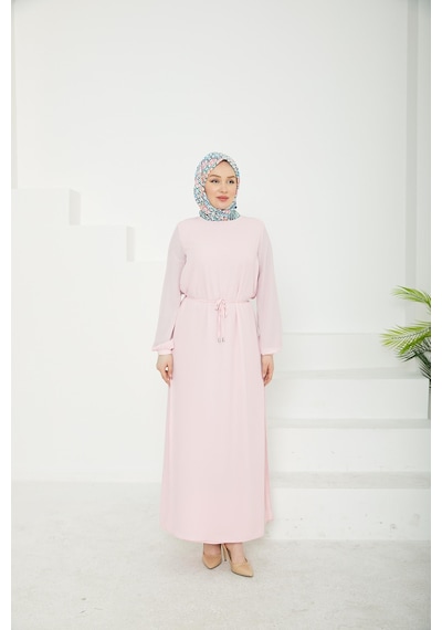 Armine Trend Kolları Lastikli Astarlı Elbise-rose 25yt927 Rose Armine Trend Kolları Lastikli Astarlı Elbise-rose 25yt927 Rose