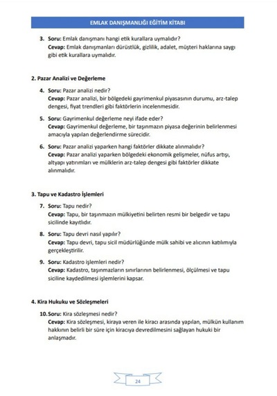 Emlak Danışmanlığı Sınav Hazırlık Kitabı