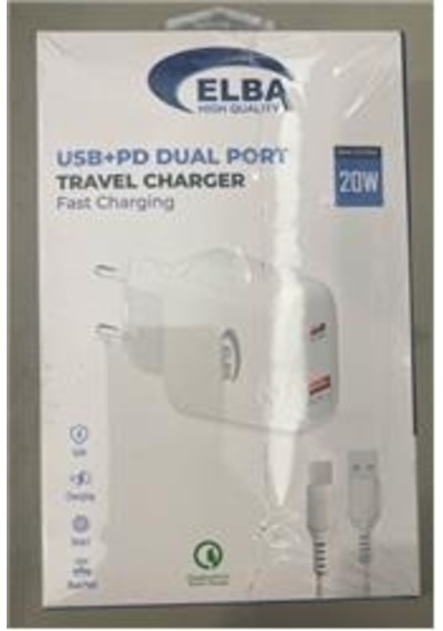 Elb44 Elba 20w 2li Pd+usb Type-c Set Usb To Type-c Kablo Hızlı Şarj