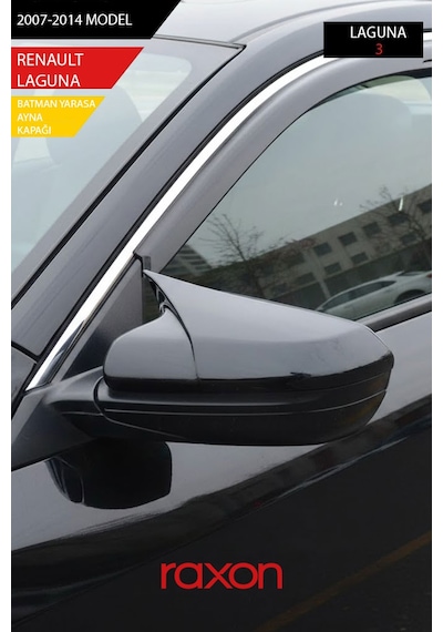 Renault Laguna 3 2007-2014 Batman & Yarasa Ayna Kapağı Parlak Piano Black Sport