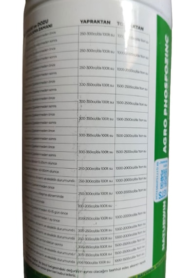 Naturwin Agro Phosfozinc Sıvı Gübre 1 Litre