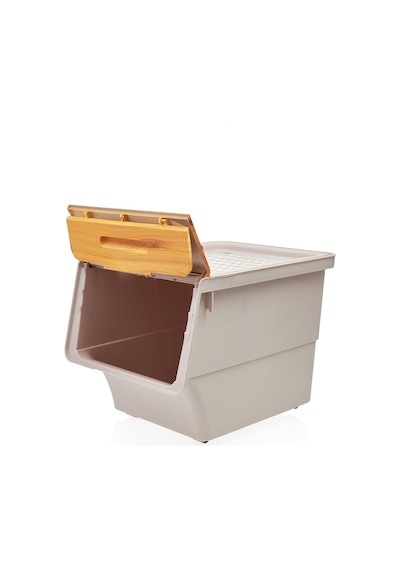 Technow Motek 12 Litre Bambu Desen Tekerlekli Tekli Organizer 2 A Technow Motek 12 Litre Bambu Desen Tekerlekli Tekli Organizer 2 A