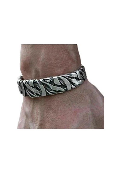 Omark Cotton Chaos Veins Gümüşrenk Bileklik Gümüş