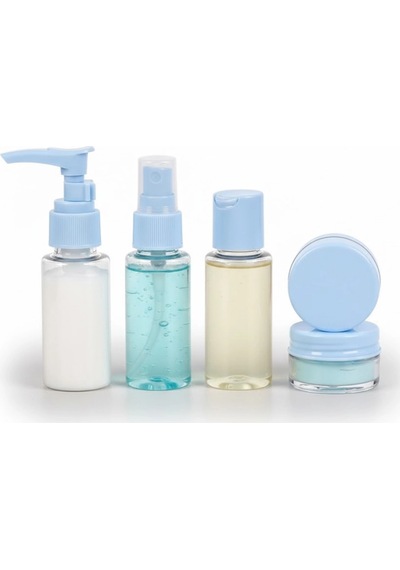 Kompakt 5 Li Seyahat Banyo Şişe Takımı Çantalı