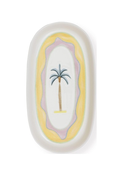 The Mia Itl0019 Italian Summer Oval Servis Tabağı 2li 29 Cm Ekru