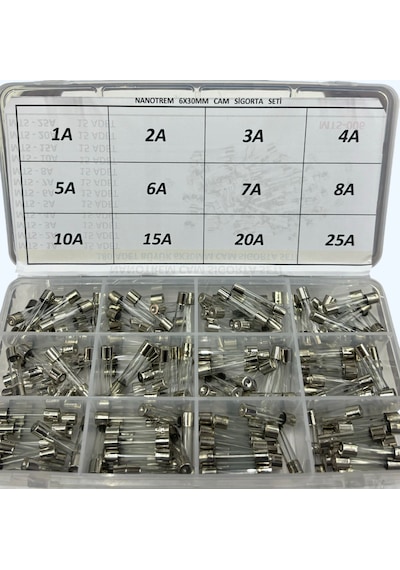 Cam Sigorta 6x30 180 Adet 12 Çeşit Mts006