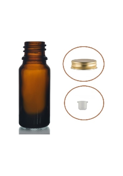 5ml Kahverengi Şişe Metal Gold Düz Kapaklı, 20 Adet, Cam Şişe, Esans Şişesi, Yağ Şişesi, Kozmetik Şişesi Kahverengi