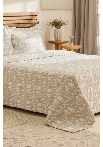 Kaşmir Home Breeze Çift Kişilik Yatak Örtüsü Takımı Gri Gri