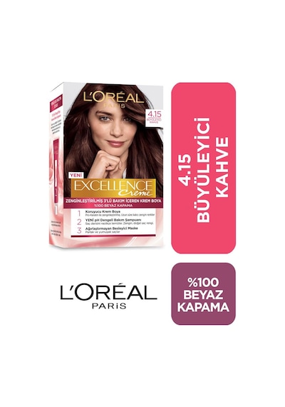 Loreal Excellence Saç Boyası 4.15 Büyüleyici Kahve (77506675)