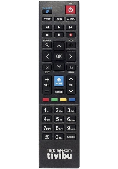 Tivibu Home+Tv Apps Tuşlu Uydu Alıcı Kumandası