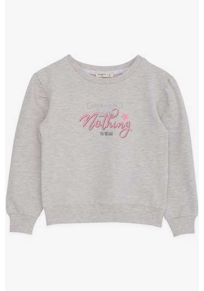Breeze Kız Çocuk Sweatshirt Simli Yazı Baskılı 8-14 Yaş, Bej Melanj Bej Breeze Kız Çocuk Sweatshirt Simli Yazı Baskılı 8-14 Yaş, Bej Melanj Bej