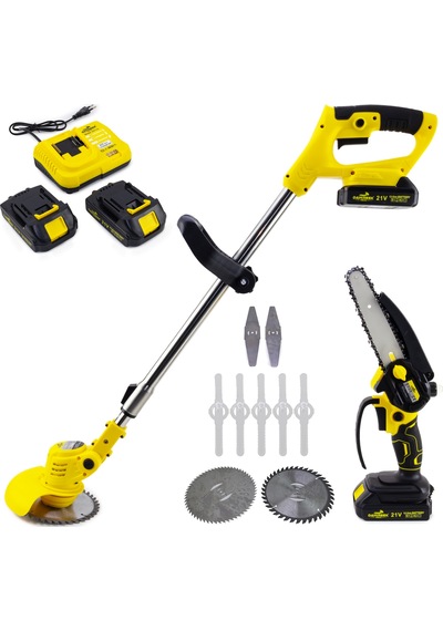 Dawreek Yellow21 İkili Tırpan Seti Şarjlı Tırpan + Testere