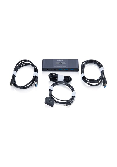 Ultra Hd 4k 60hz Kvm Switch 2x1 Hdmı + Usb 3.0 + Usb-c Tek Tuş Geçiş