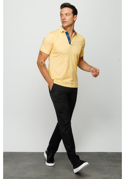 Erkek Polo Yaka T-shirt Sarı Sarı