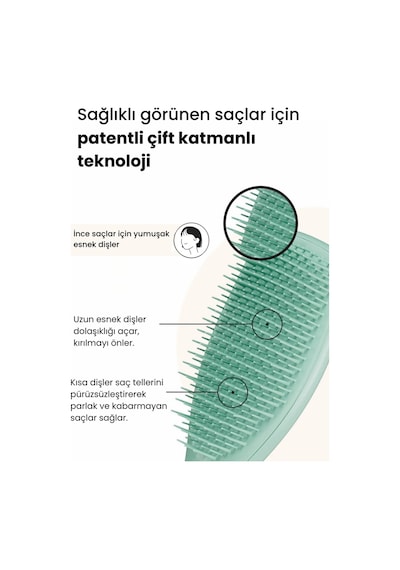 Tangle Teezer The Wet Detangler Fine & Fragile Jade Lagoon Mint Saç Fırçası