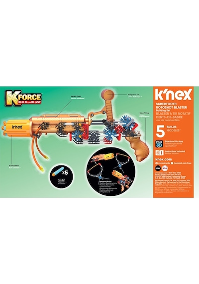 K'Nex K-Force Sabertooth Rotoshot Blaster Building Set 47024