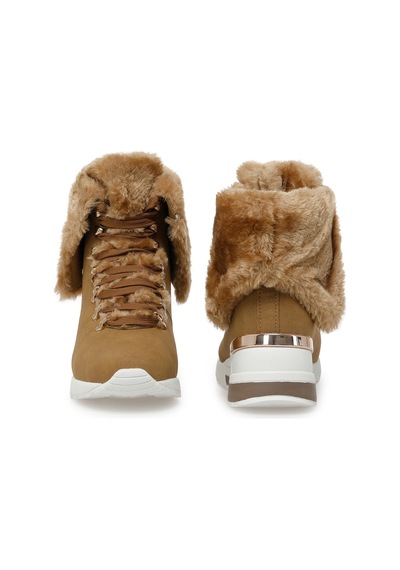 Nine West Akeda 2pr Camel Kadın Dolgu Topuk Bot Kahverengi