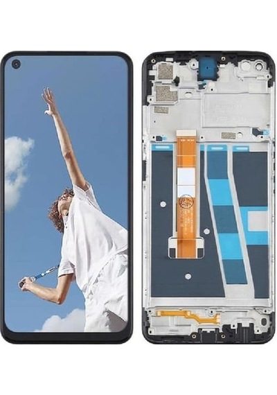 Oppo Uyumlu A52 Ekran Dokunmatik Çıtalı Siyah