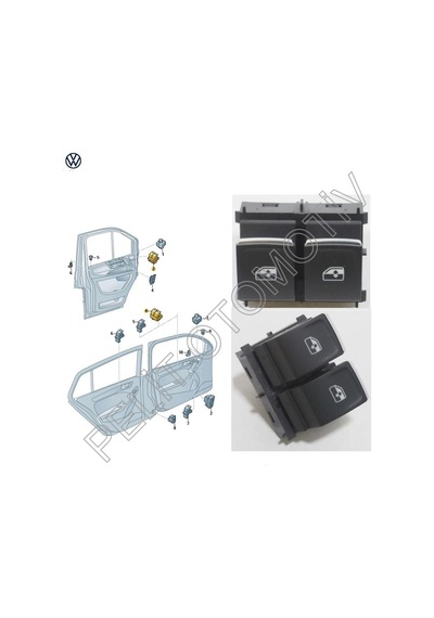 Crafter Sol Cam Açma Düğmesi 5g0959858e 2017-2024