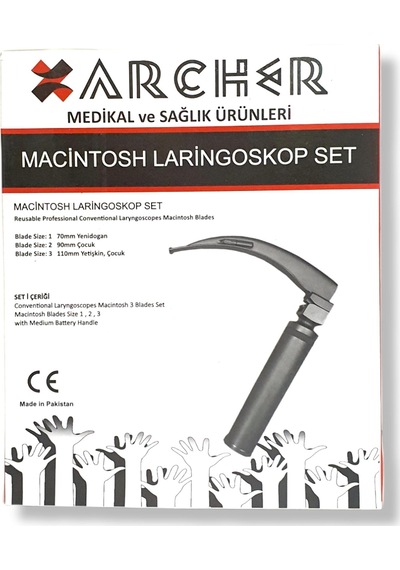 Archer Macintosh Laringaskop Set 3'lü