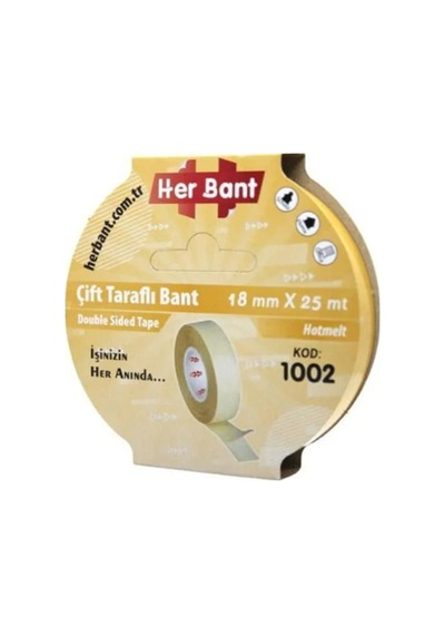 Her Bant Çift Taraflı Bant 18mmx25mt - 3 Adet Diğer
