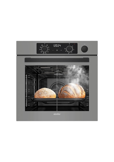 Simfer 8246 11 Fonksiyon Steam Master Ankastre Fırın Gri Cam Dijital