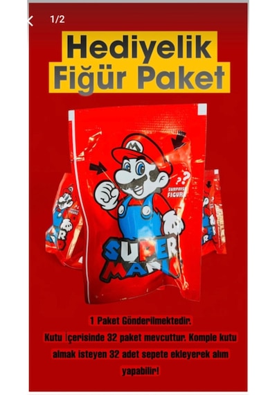 Super Marıo Hediyelik Fiğür Paket 1 Adet