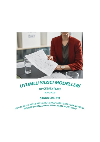 Hp 83a 83x Cf283a Cf283x Uyumlu Çipli Muadil Toner - Hp Laserjet Pro M127fw M125nw M127fn M125a M201dw M225dn 2.500 Sayfa / Yüksek Kapasite