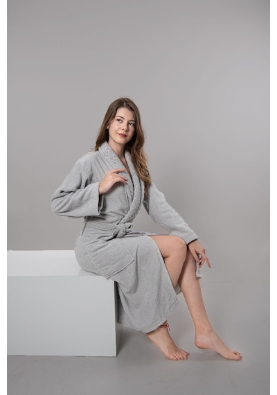 Güvenal Anatolia Soft Unisex Bornoz 4 Gri