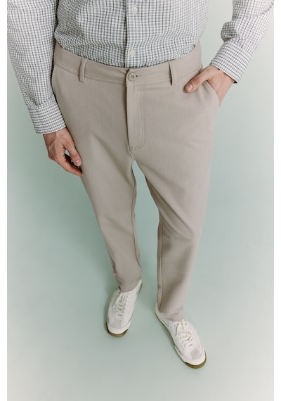 Defacto Tailored Fit Düz Paça Her Yöne Esneyen Yumuşak Tuşe Cepli Pantolon C7508ax26aubg766 Bej-bg766