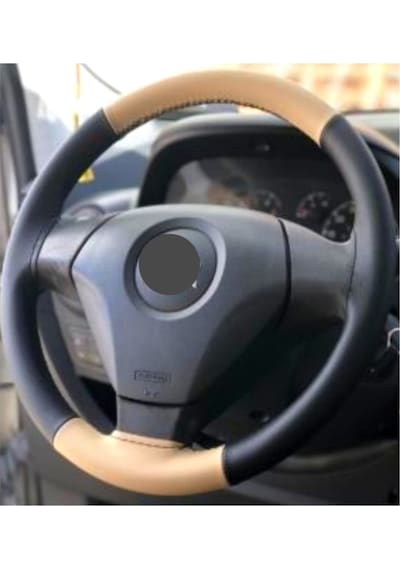 Fiat Linea Iki Renkli Dikmeli Direksiyon Kılıfı Bej-Siyah