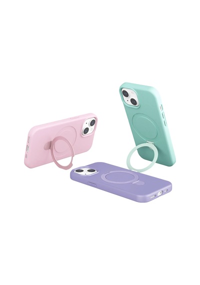 Newface - 212 - Apple iPhone Uyumlu 15 Plus Regal Magsafe Standlı Kapak - - Flzdgnkr - Derin Mor Diğer