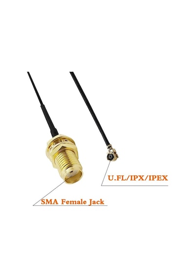 30cm Dişi Sma Ipex Ufl Rf Bağlantı Kablosu Mhf1 Sma Dişi Soket To