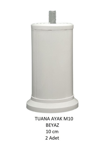 Tuana Ayak 10 cm M10 Cıvatalı Beyaz (2 Adet)