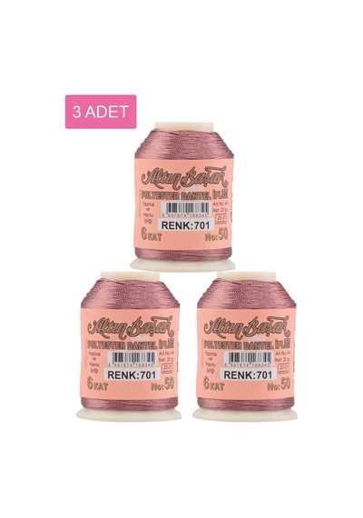 3 Adet Altınbaşak Oya Ve Dantel İpi 20 Gr - Royaleks - No: 701 Çok Renkli