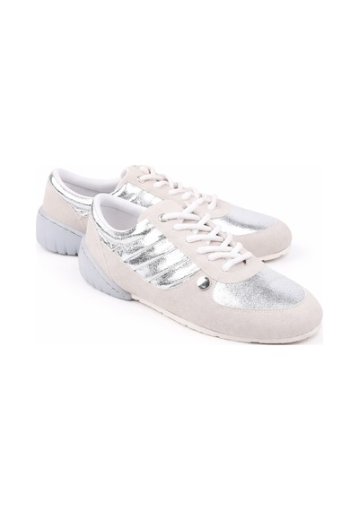 Stato Frame Kadın Sneaker Günlük Rahat Bağcıklı Spor Ayakkabı Gümüş