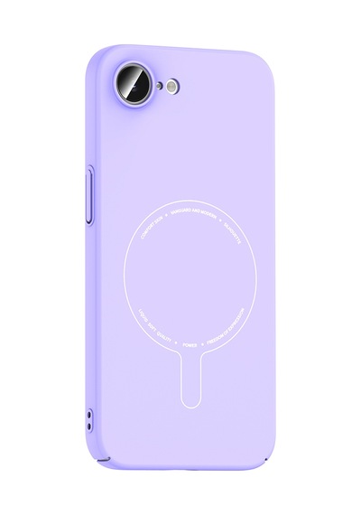 Maks Technology iPhone Uyumlu 16e Kılıf M-safe Şarj Özellikli Kamera Korumalı Mkst Elio Sert Pc Kapak - Lila